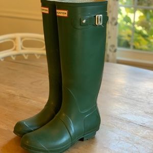 Hunter Rain Boots Original Tall Green